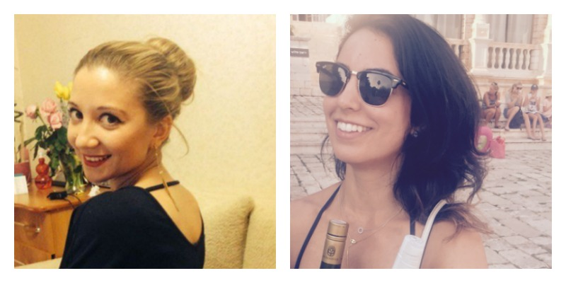 The image of “Rachel Brewson” from her first xoJane story, left, and her xoJane author bio, right.